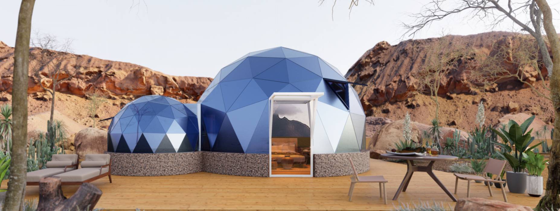 容县球形智能光伏玻璃星空房